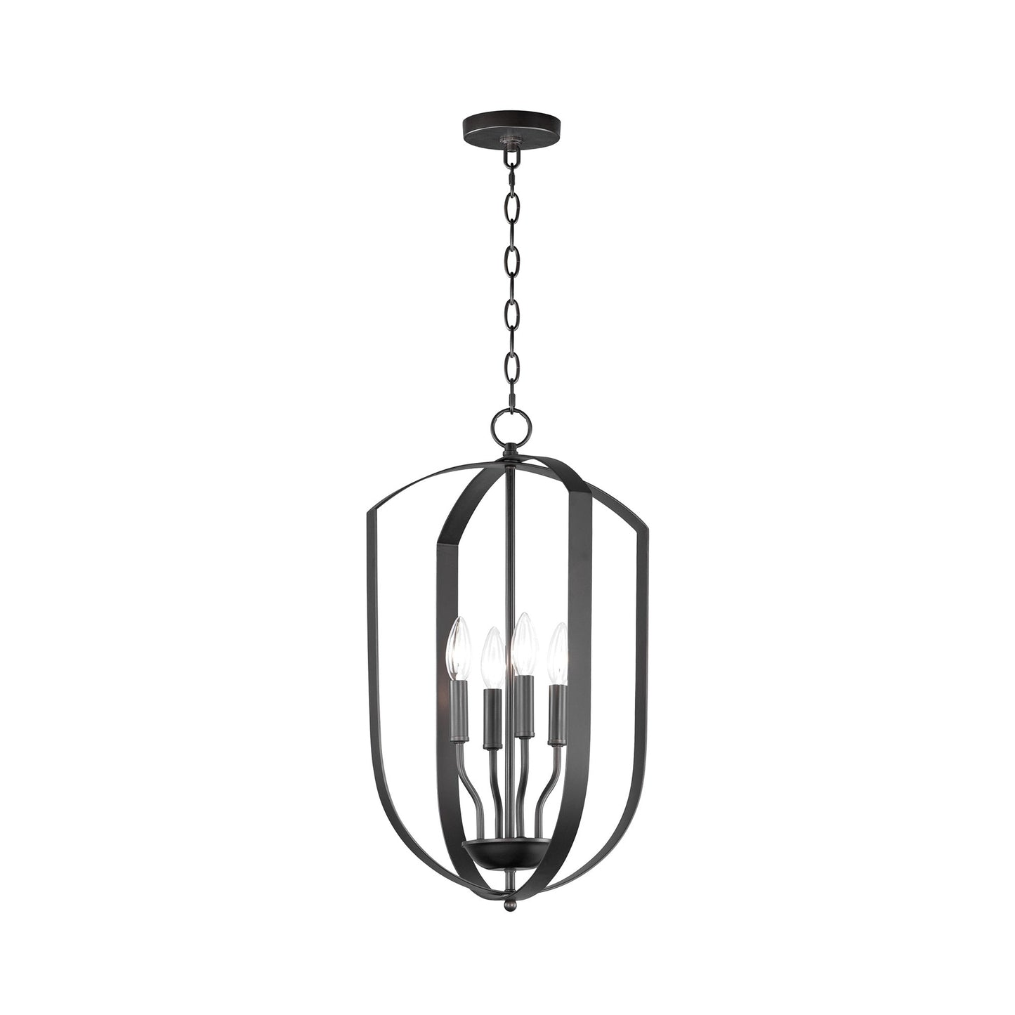 Provident Tier Chandelier in Black (4-Light).