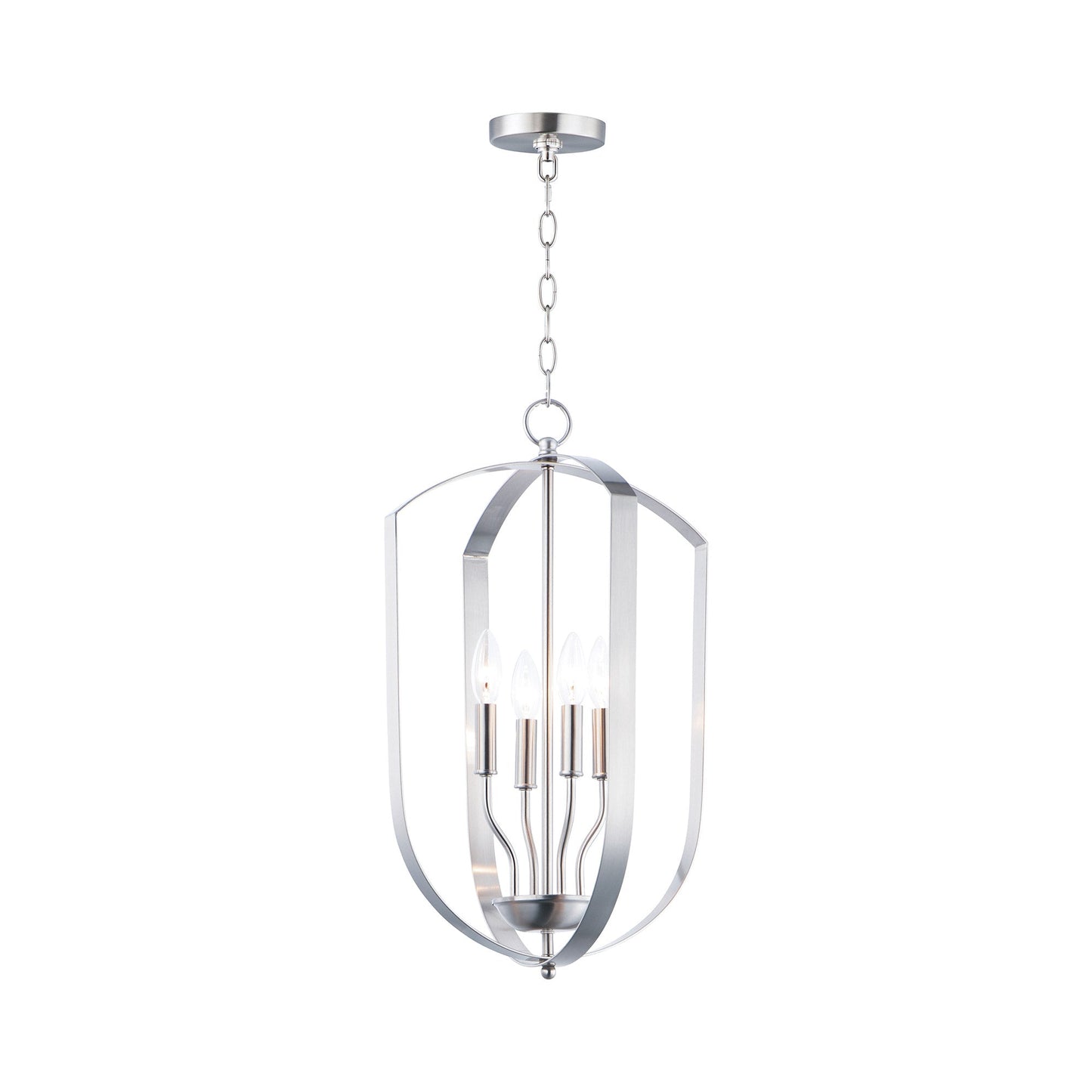 Provident Tier Chandelier in Satin Nickel (4-Light).
