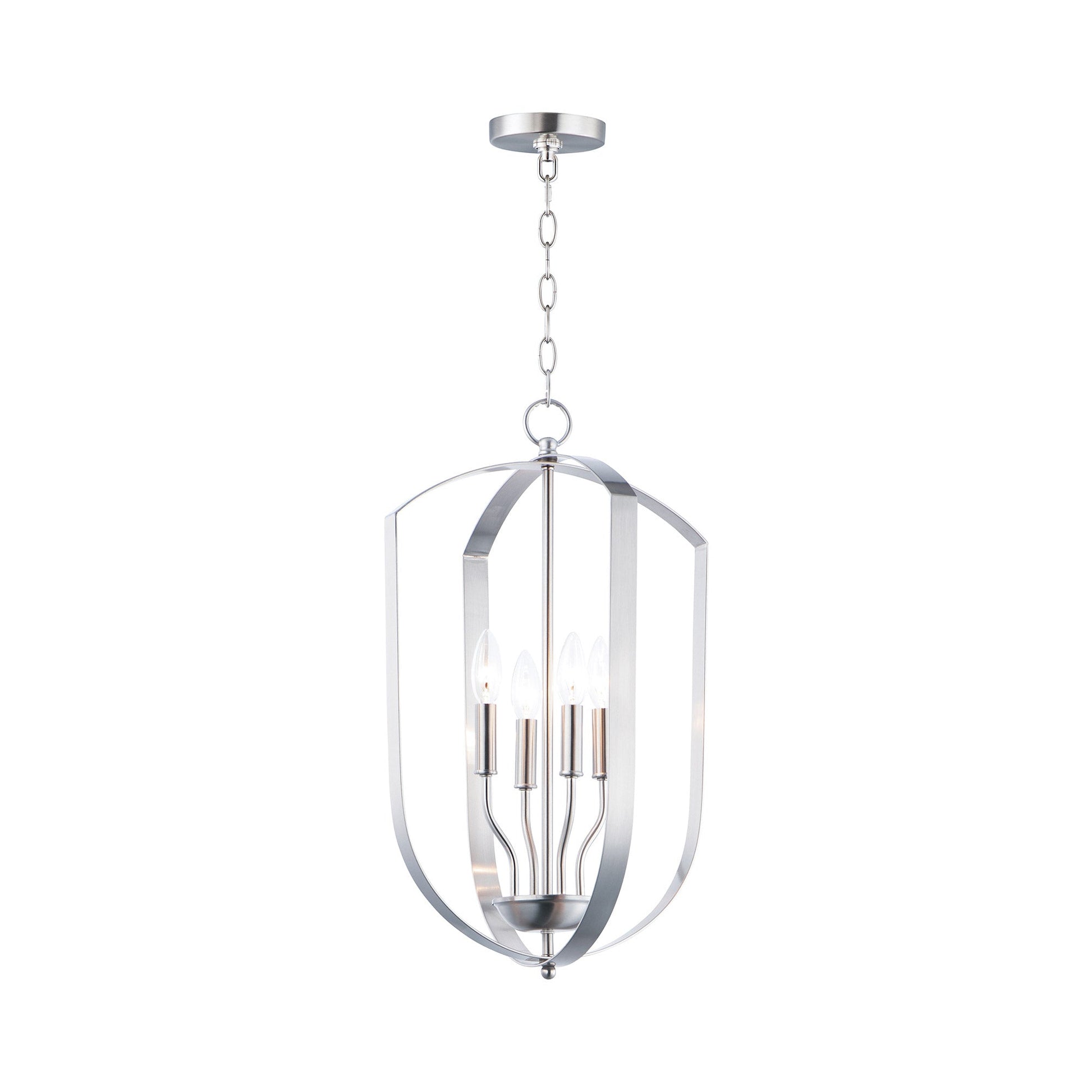 Provident Tier Chandelier in Satin Nickel (4-Light).