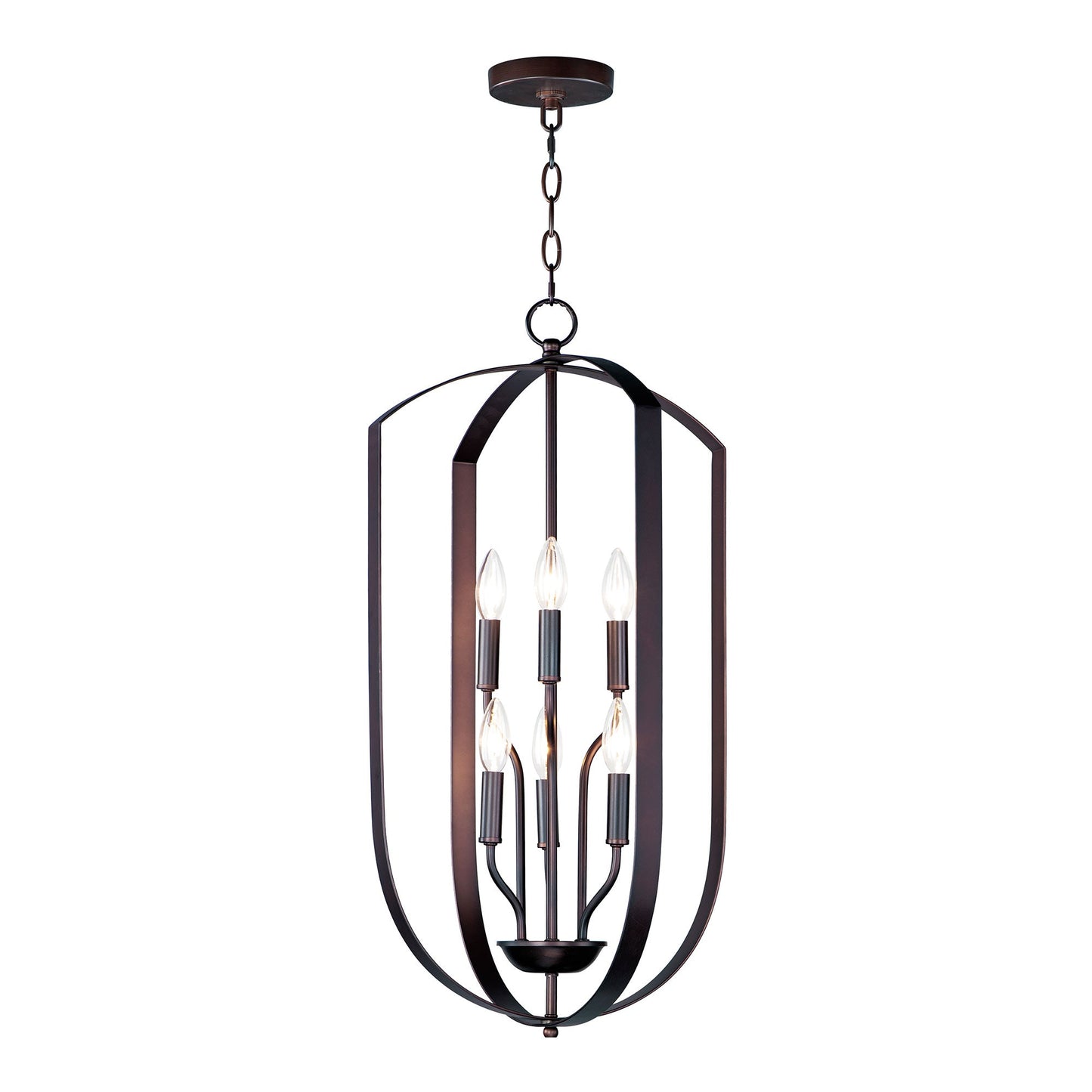 Provident Tier Chandelier in Oil Rubbed Bronze (6-Light).