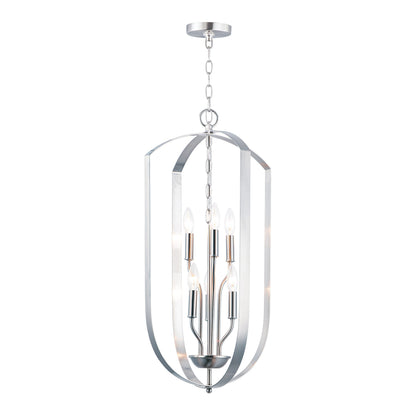 Provident Tier Chandelier in Satin Nickel (6-Light).
