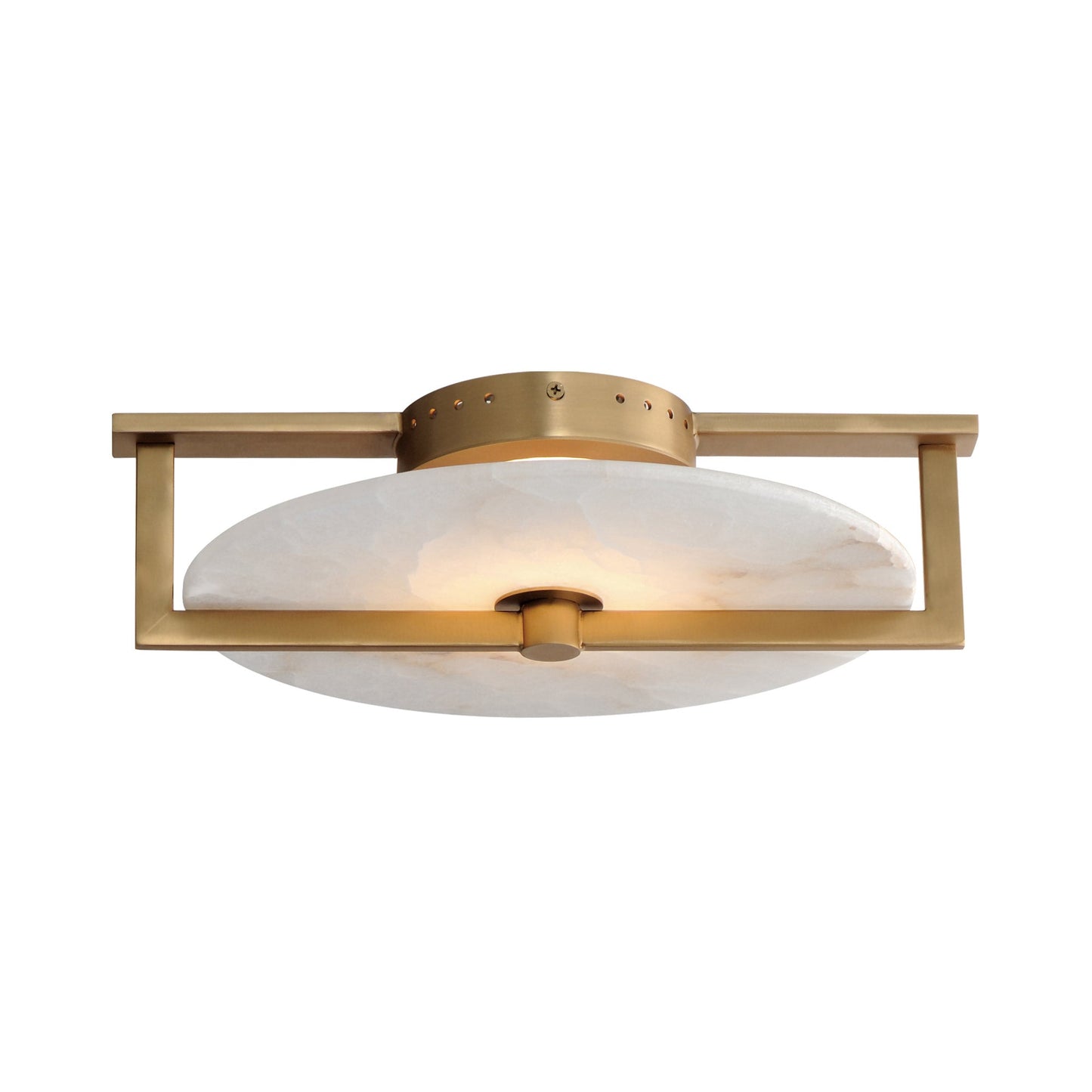 Quarry LED Ceiling / Wall Light in Natural Aged Brass.