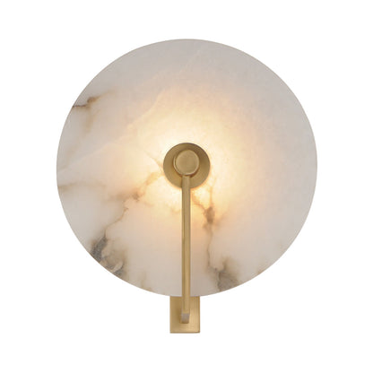 Quarry LED Wall Light in Natural Aged Brass.