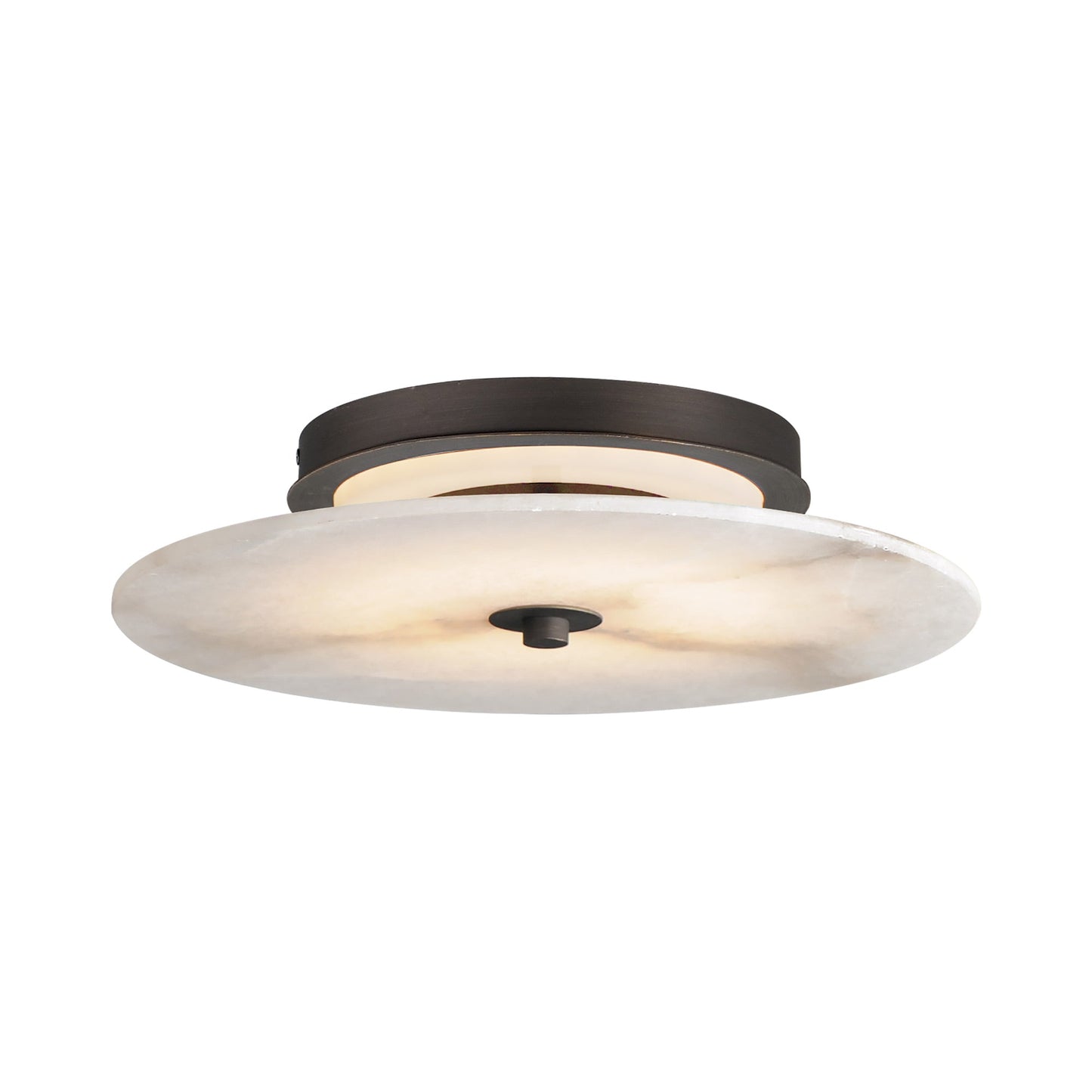 Quarry LED Wall Light / Flush Mount Ceiling Light in Dark Bronze.