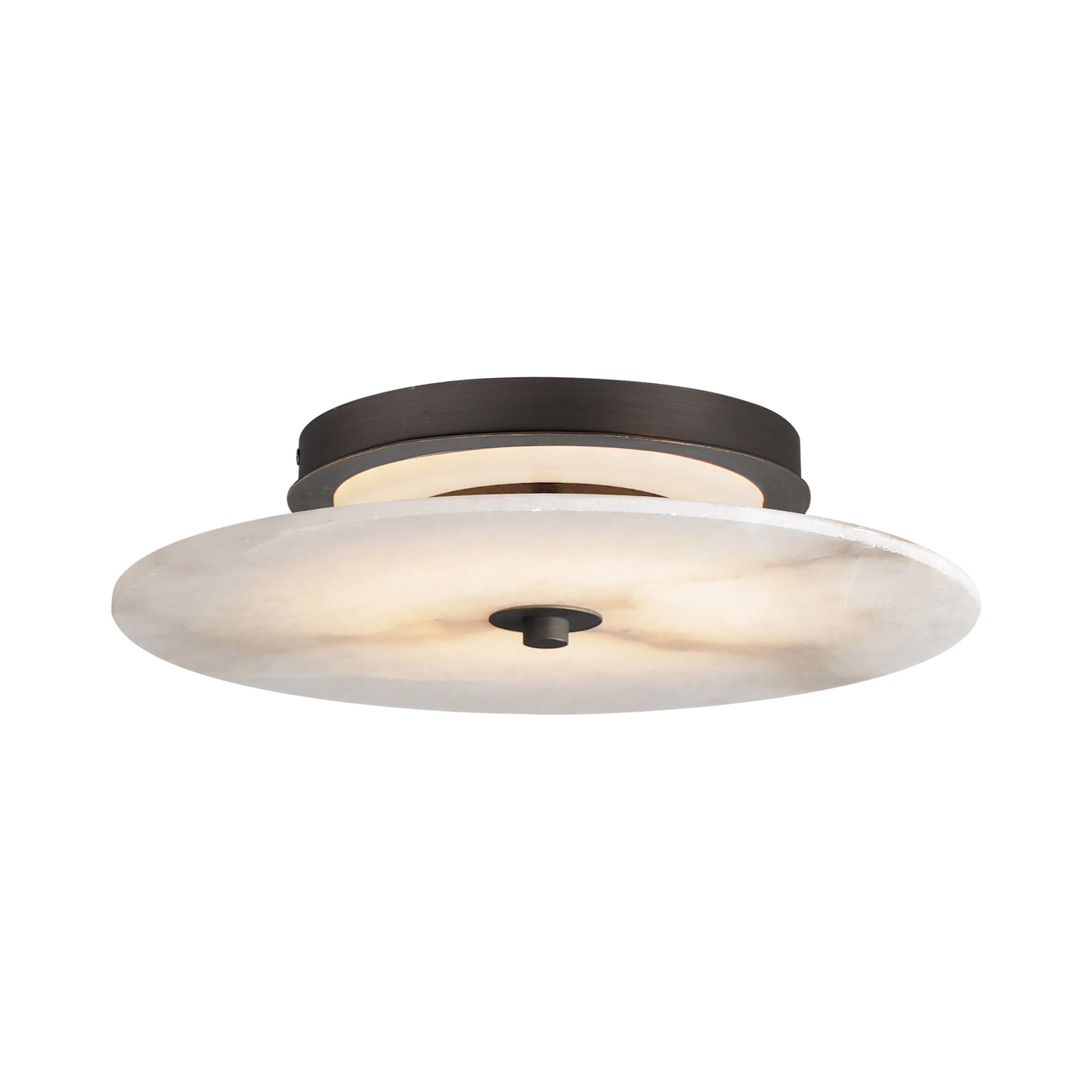 Quarry LED Wall Light / Flush Mount Ceiling Light in Dark Bronze.