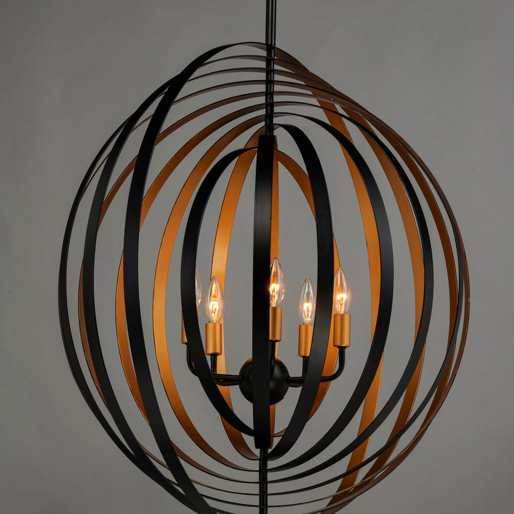 Radial Ring Pendant Light in Detail.