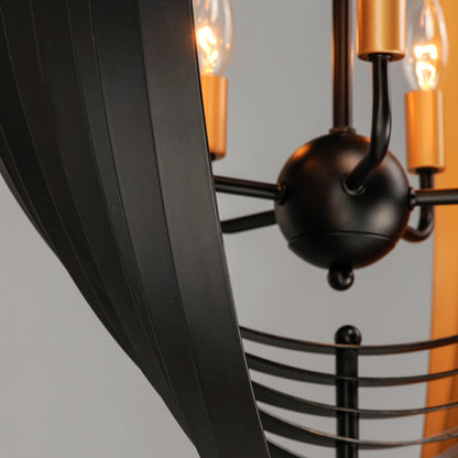 Radial Ring Pendant Light in Detail.