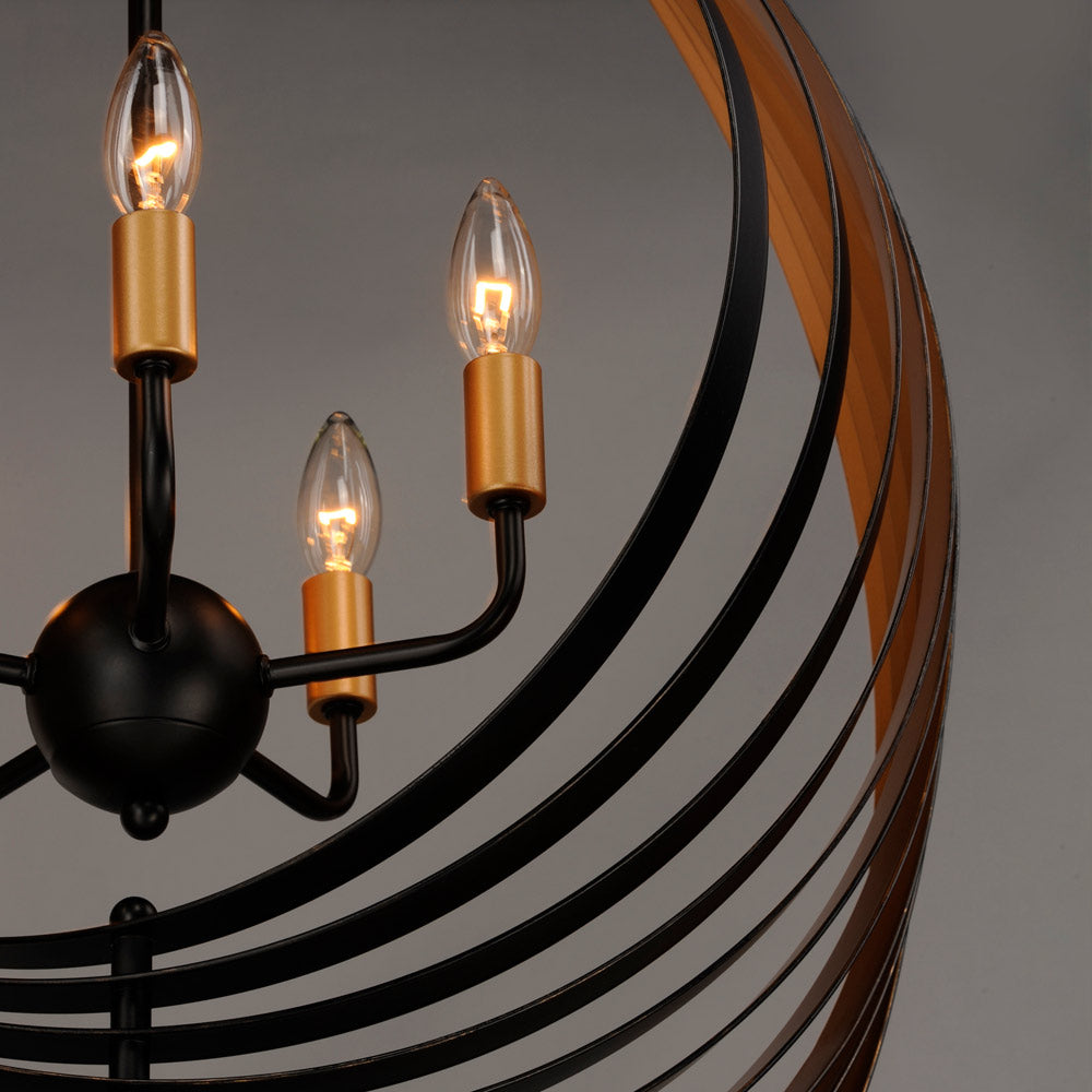 Radial Ring Pendant Light in Detail.