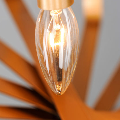 Radial Ring Pendant Light in Detail.