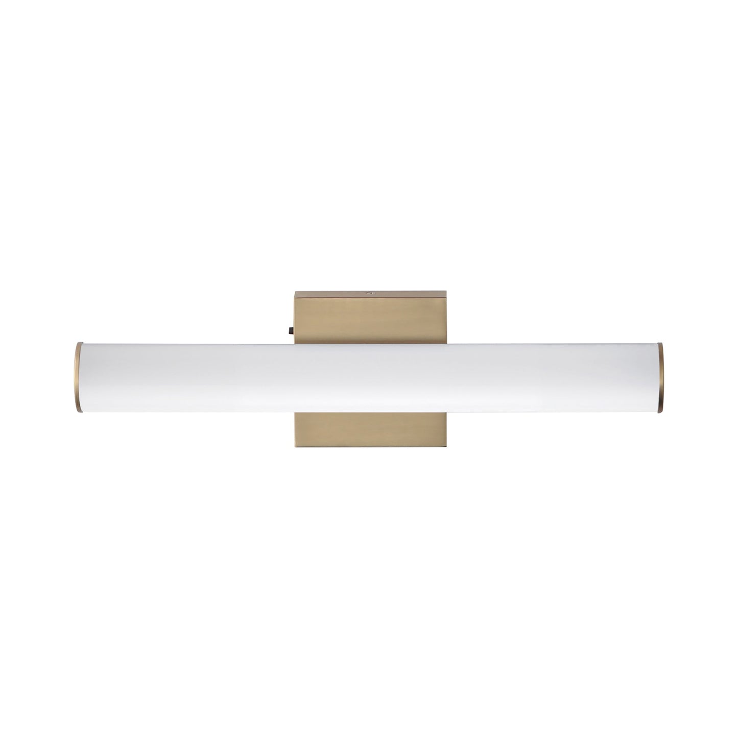 Rail LED Bath Vanity Light in Natural Aged Brass (18-Inch).