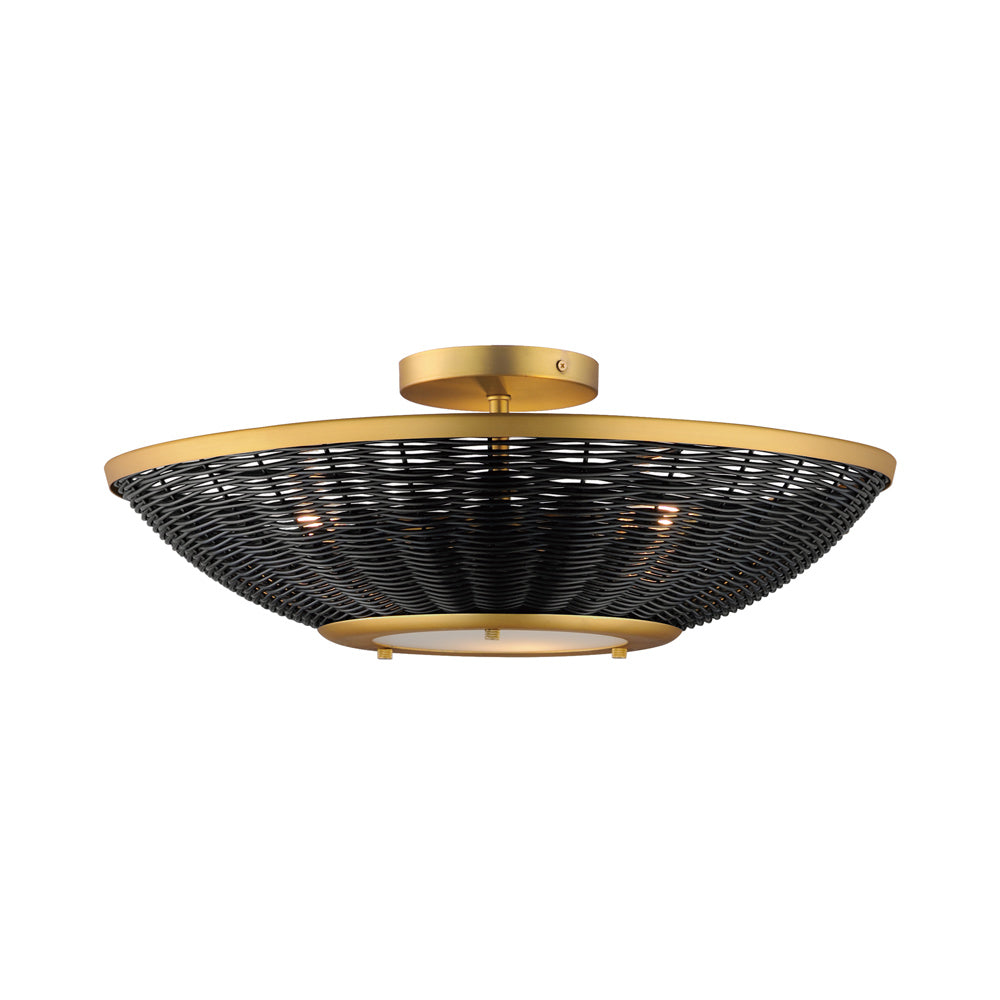 Rattan Ceiling / Wall Light.