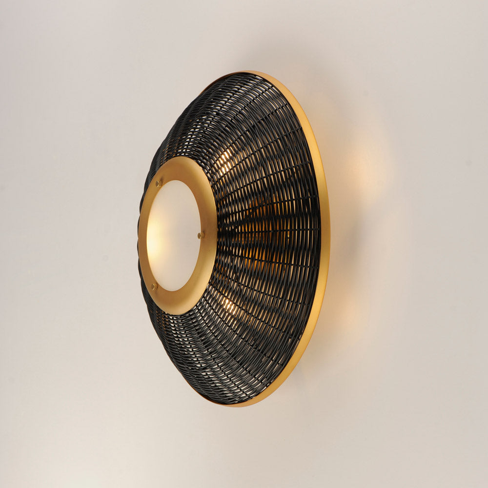 Rattan Ceiling / Wall Light in Detail.