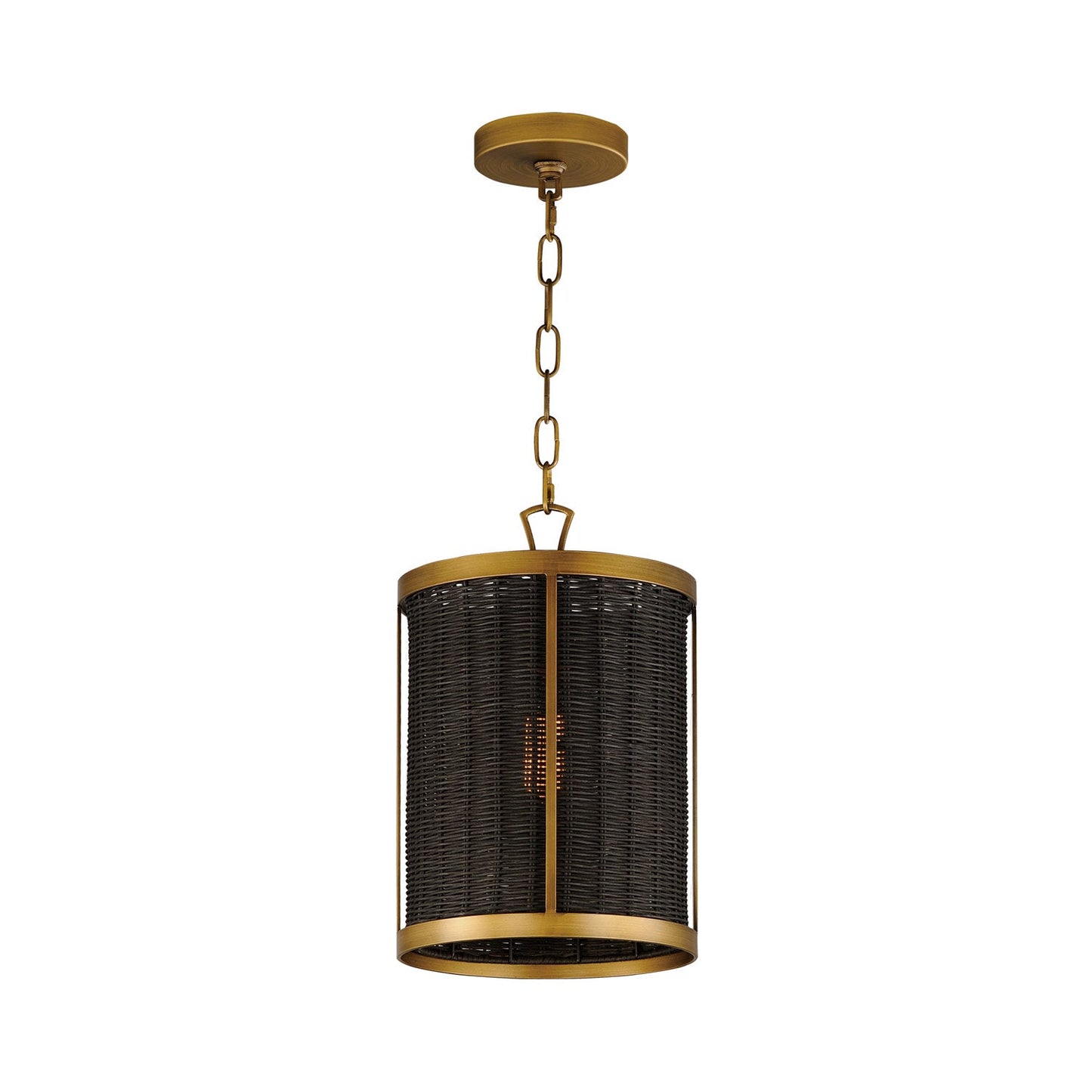 Rattan Cylinder Pendant Light.