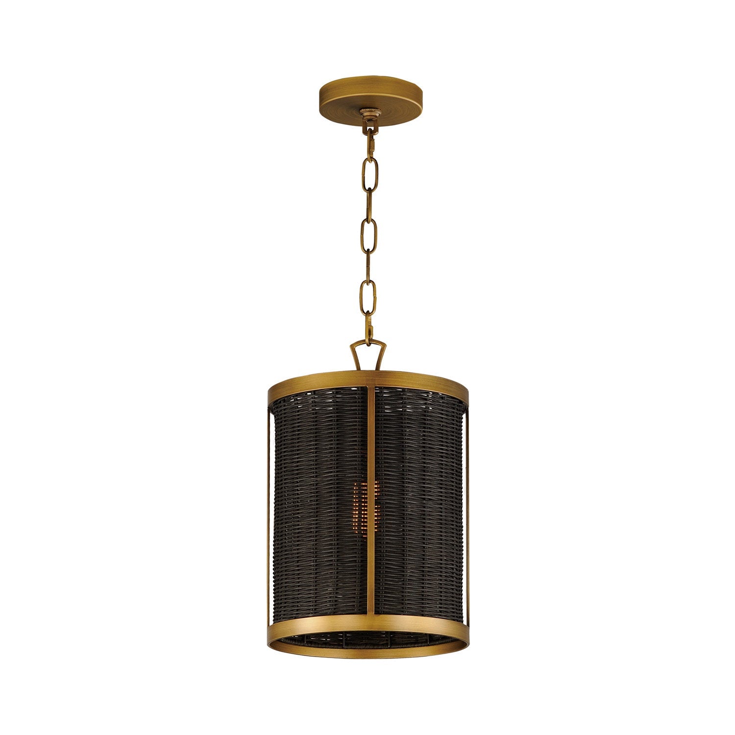 Rattan Cylinder Pendant Light.