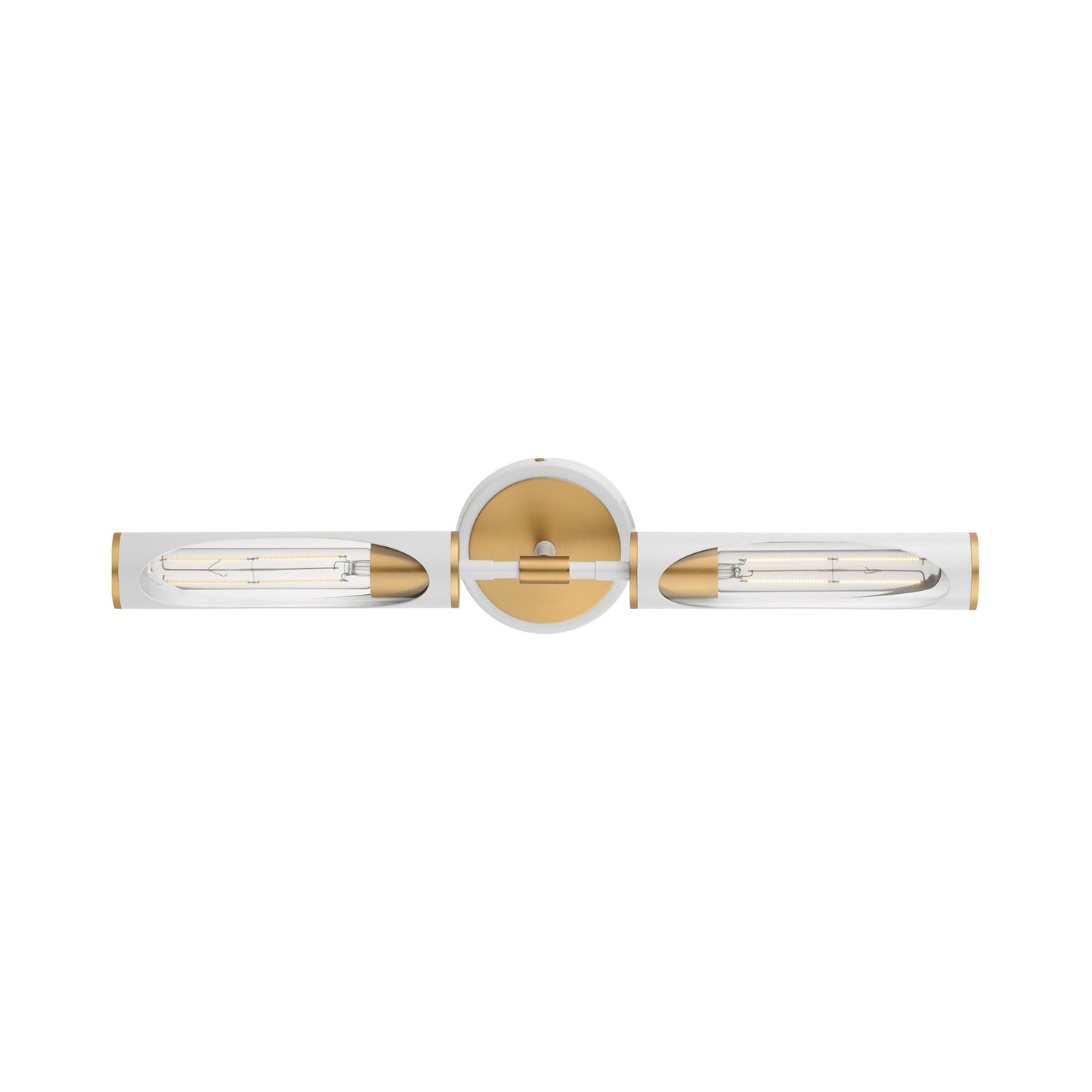 Regent Bath Vanity Light in Light French Gray/Natural Aged Brass.