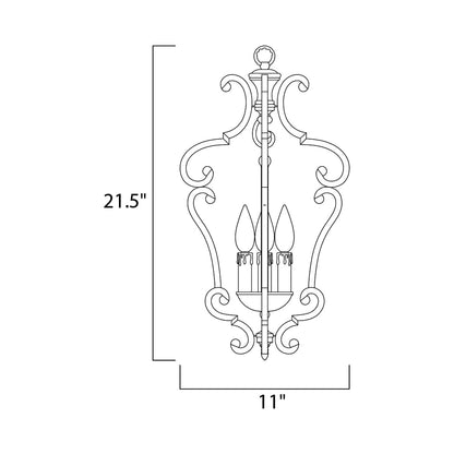 Richmond Pendant Light - line drawing.