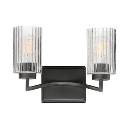 Rigata Bath Vanity Light in Black (2-Light).