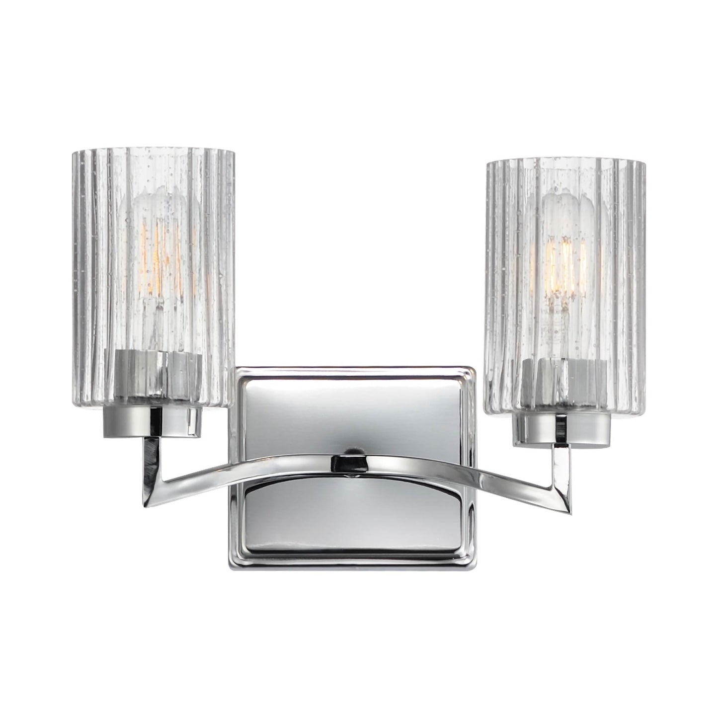 Rigata Bath Vanity Light in Polished Nickel (2-Light).