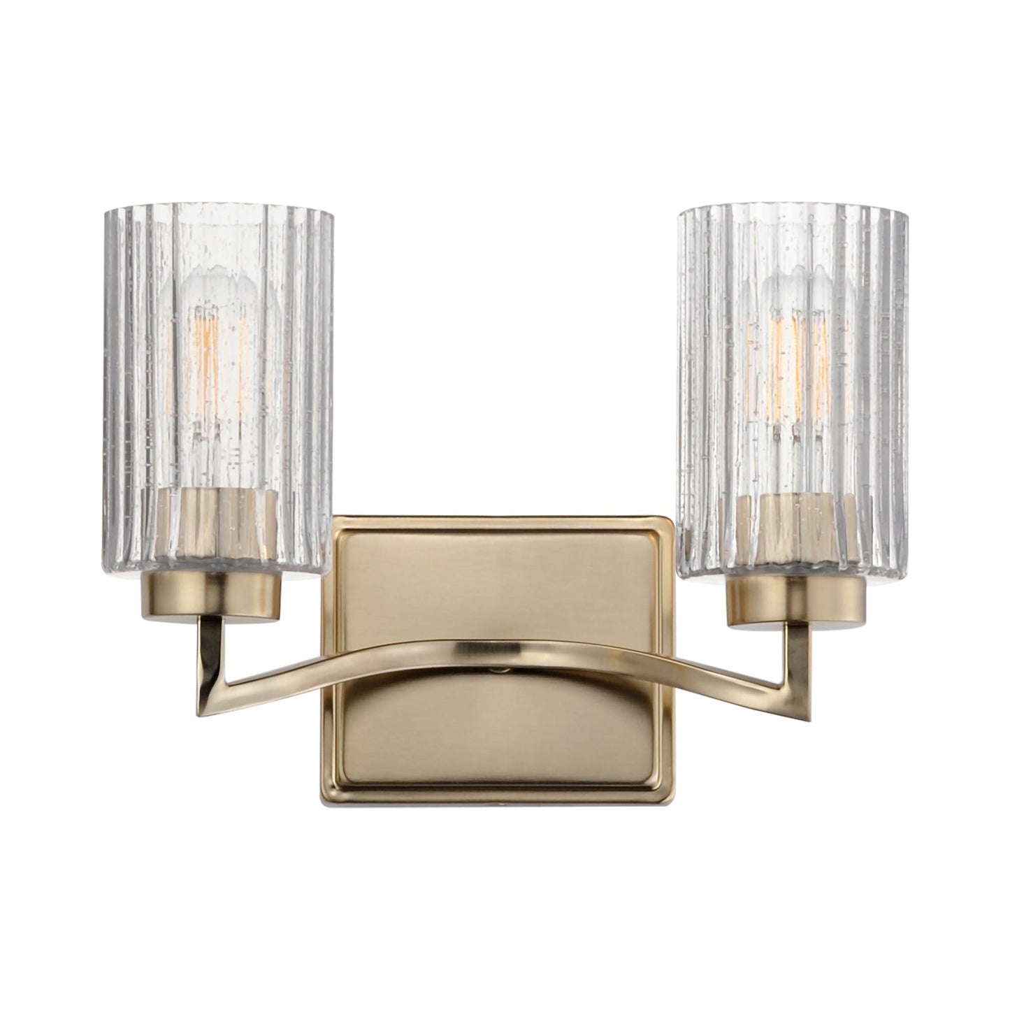 Rigata Bath Vanity Light in Satin Champagne (2-Light).