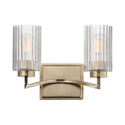 Rigata Bath Vanity Light in Satin Champagne (2-Light).