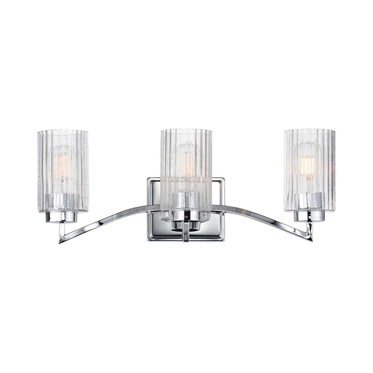 Rigata Bath Vanity Light in Polished Nickel (3-Light).