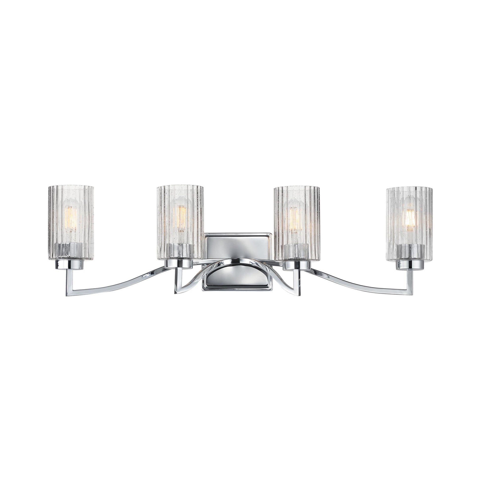 Rigata Bath Vanity Light in Polished Nickel (4-Light).