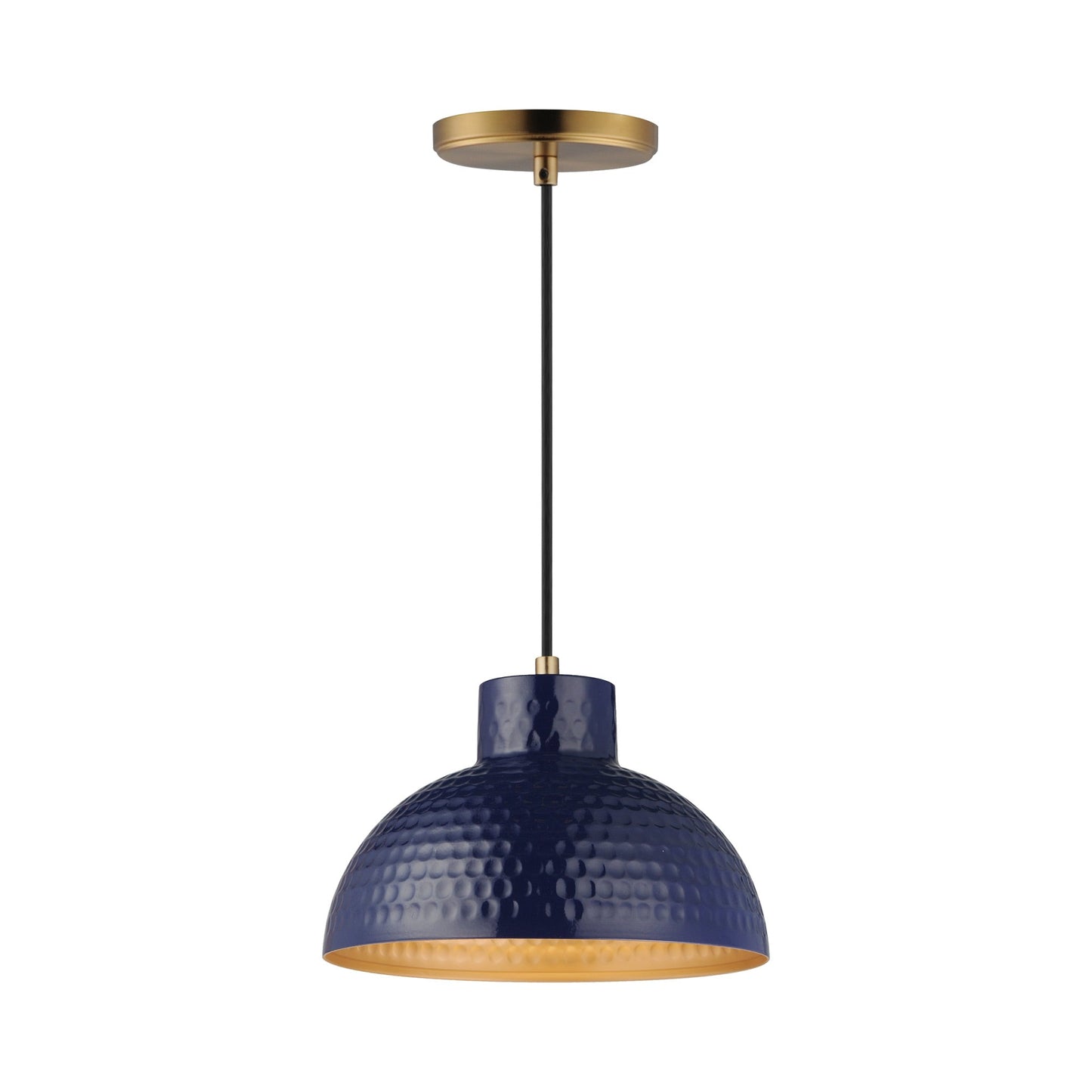 Rockport Pendant Light in Green/Natural Aged Brass (10-Inch).