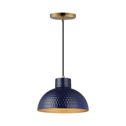 Rockport Pendant Light in Green/Natural Aged Brass (10-Inch).