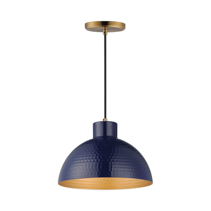 Rockport Pendant Light in Green/Natural Aged Brass (12-Inch).