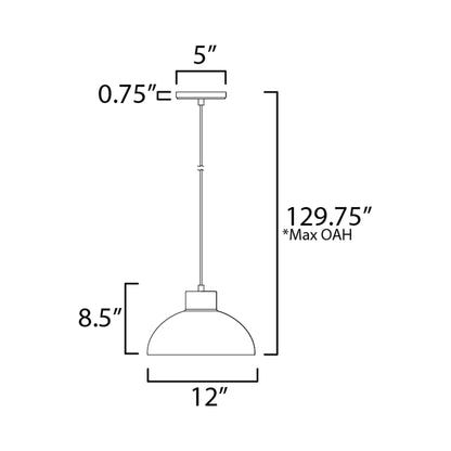 Rockport Pendant Light - line drawing.