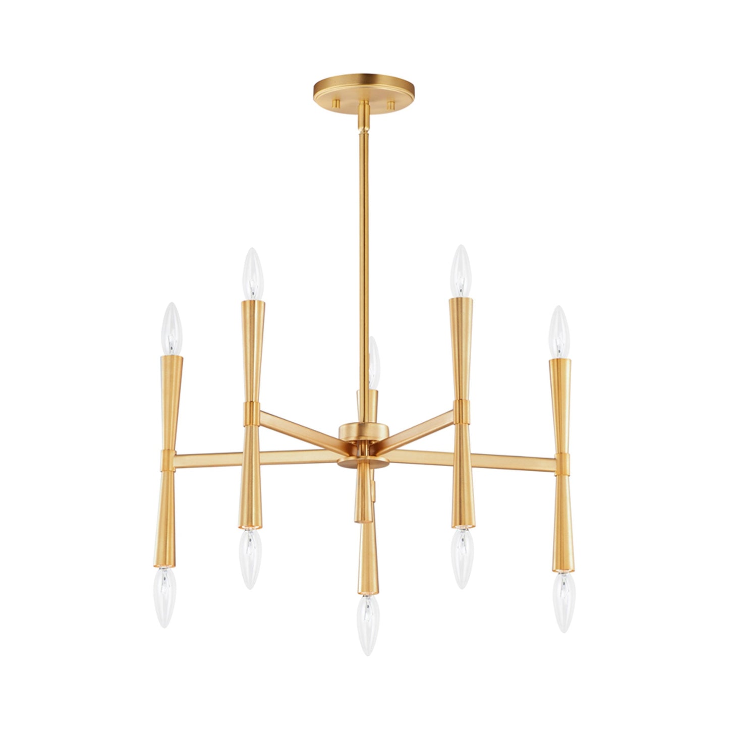Rome Chandelier in Satin Brass (10-Light).