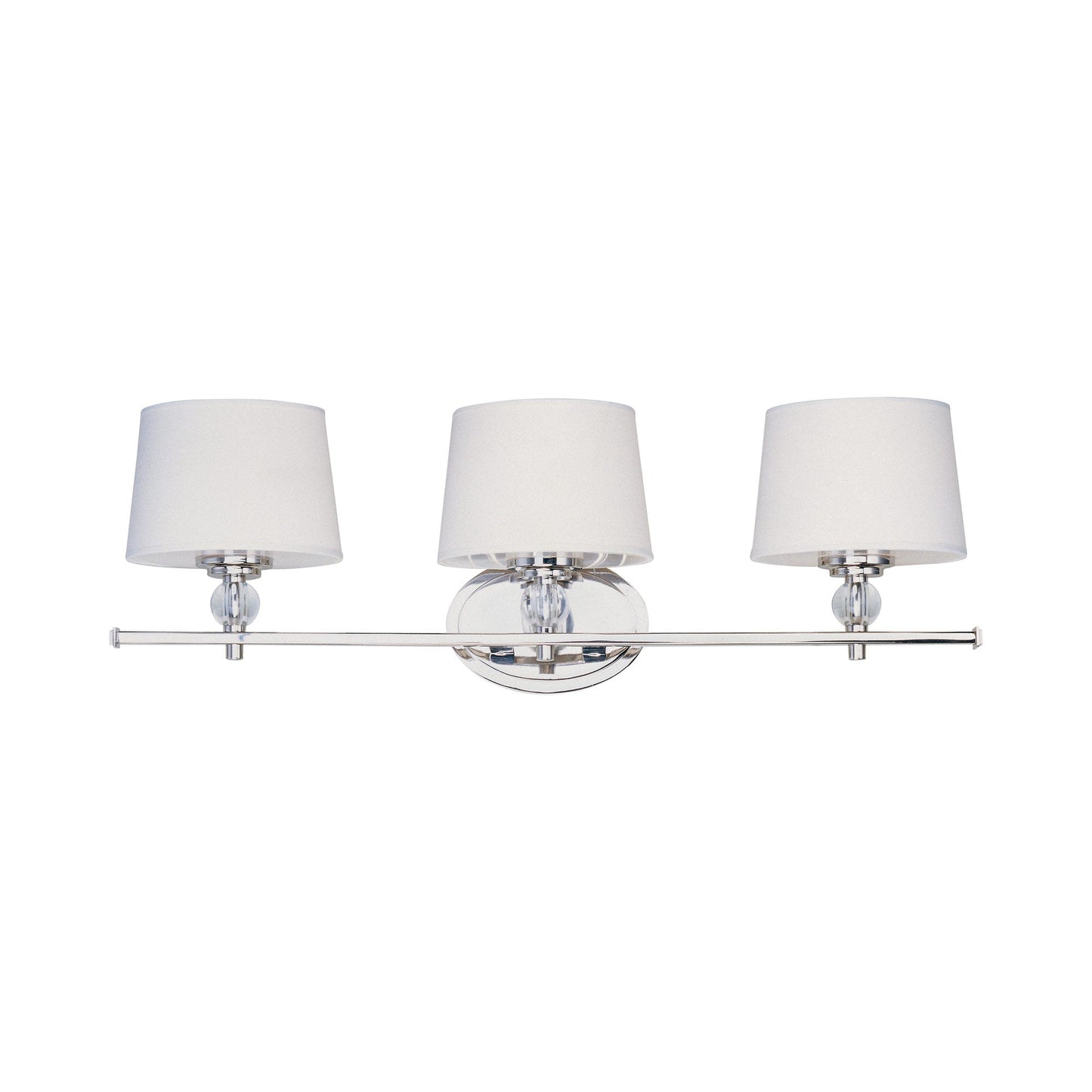 Rondo Bath Vanity Light in Polished Nickel (3-Light).