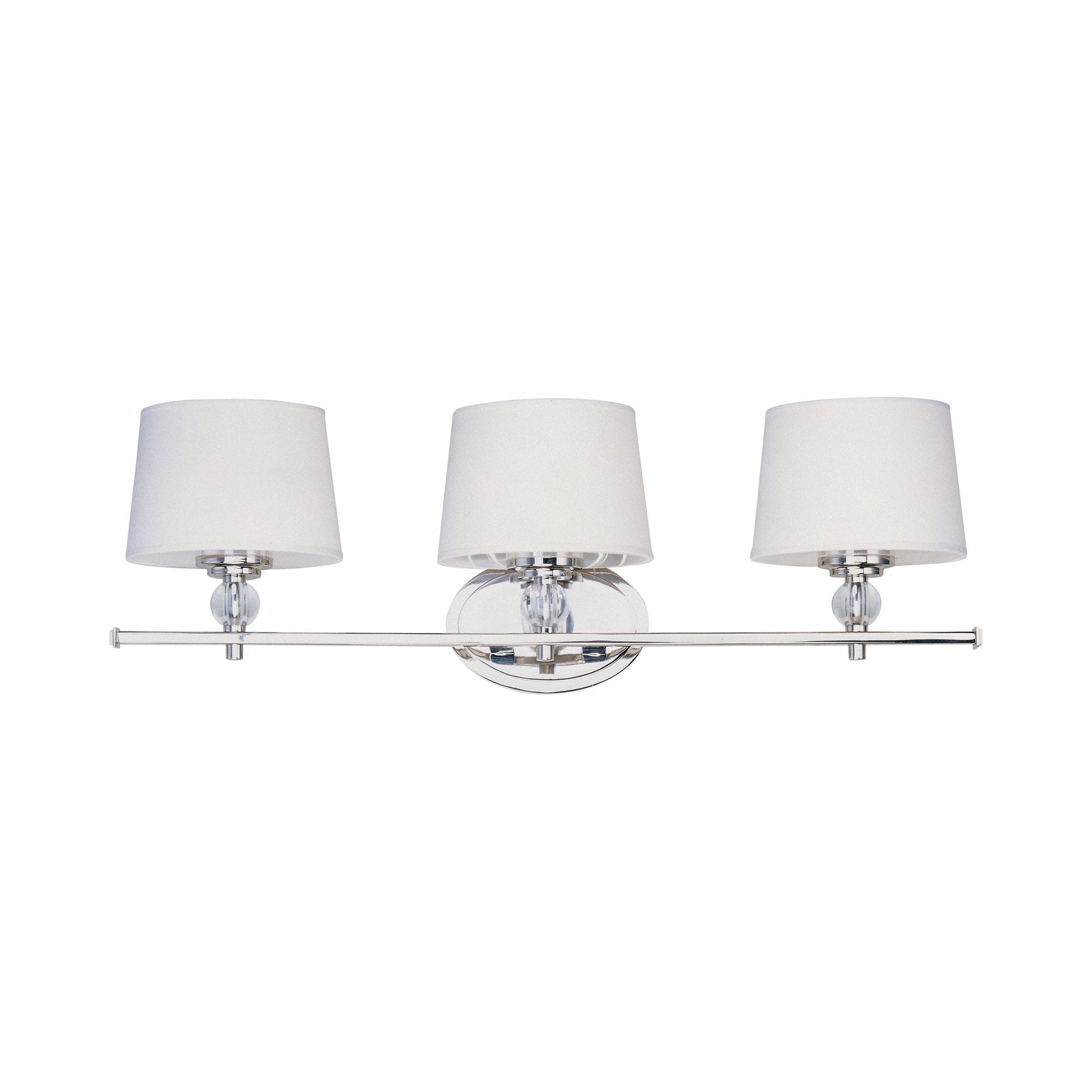 Rondo Bath Vanity Light in Polished Nickel (3-Light).