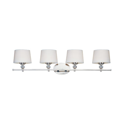 Rondo Bath Vanity Light in Polished Nickel (4-Light).