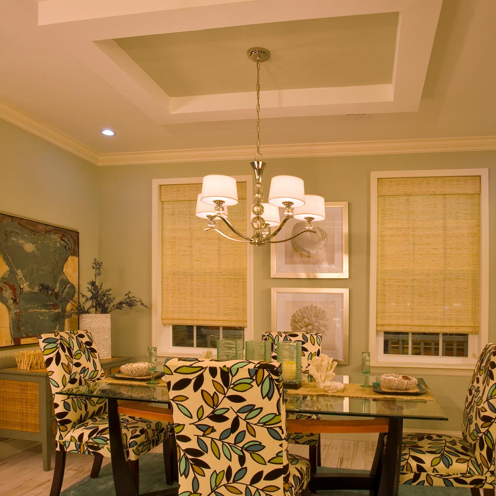 Rondo Chandelier in dining room.