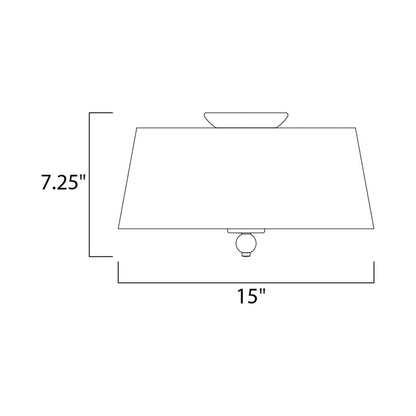 Rondo Flush Mount Ceiling Light - line drawing.
