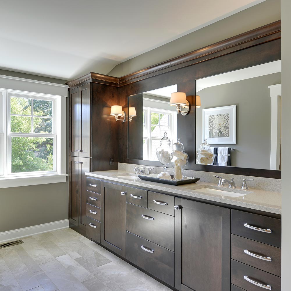 Rondo Wall Light in bathroom.