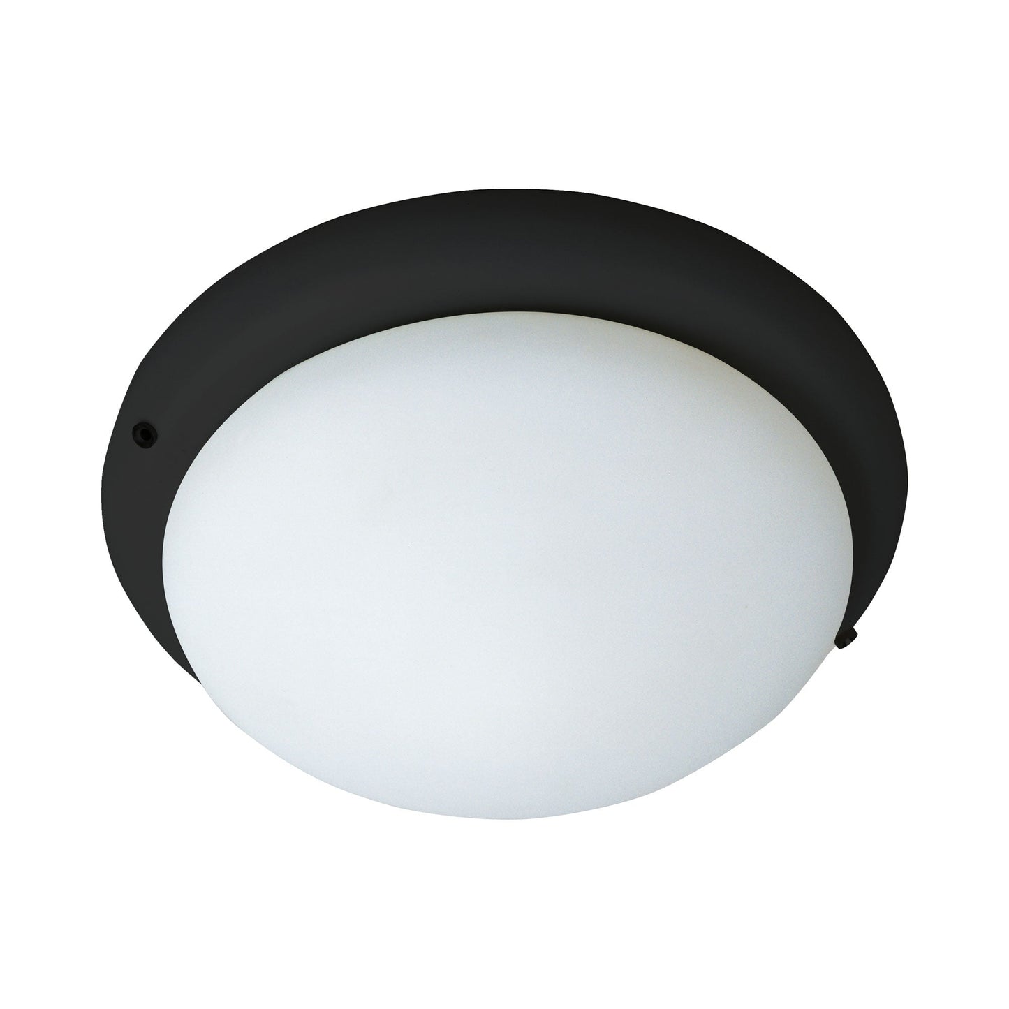 Round Ceiling Fan Light Kit in Black (1-Light).