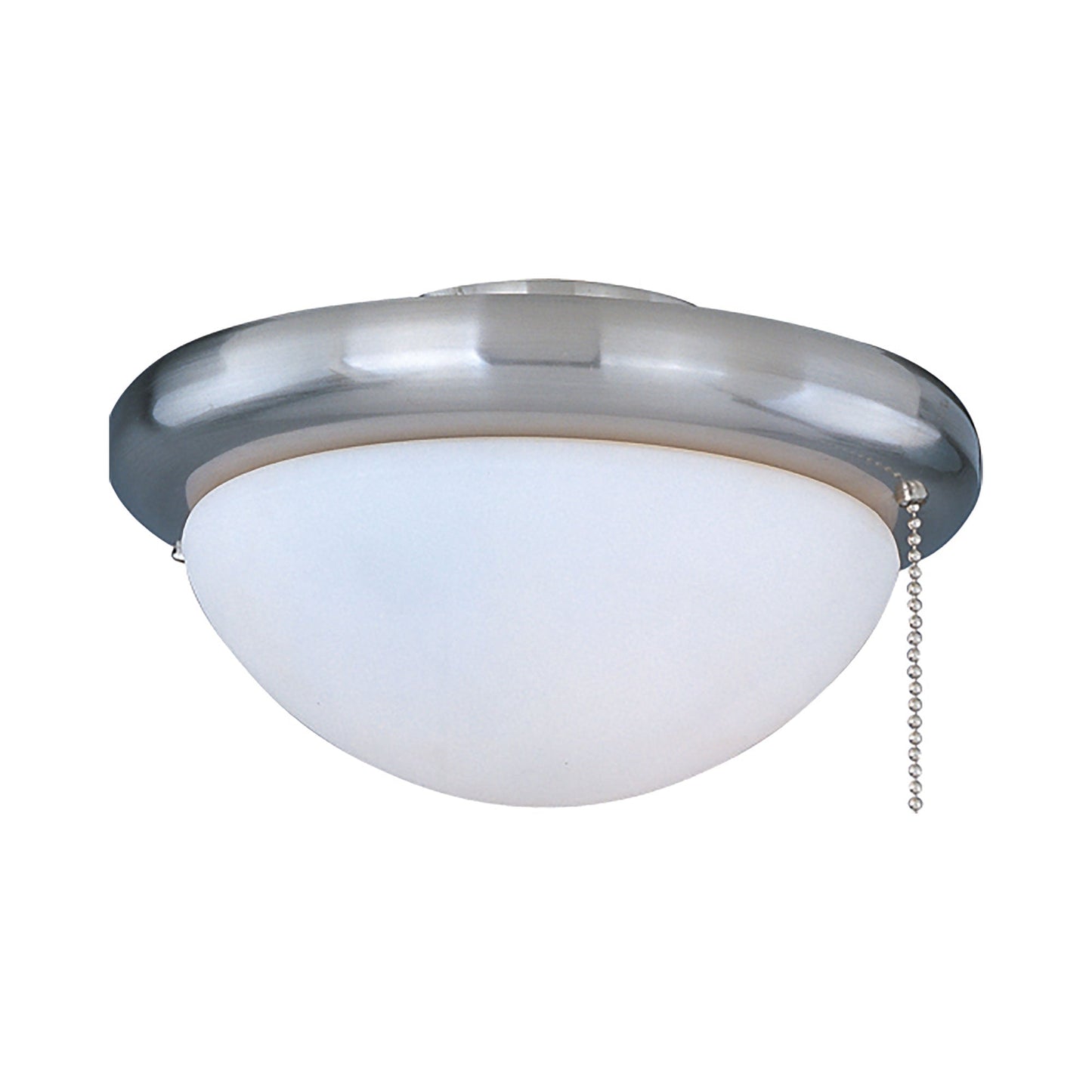 Round Ceiling Fan Light Kit in Satin Nickel (1-Light).