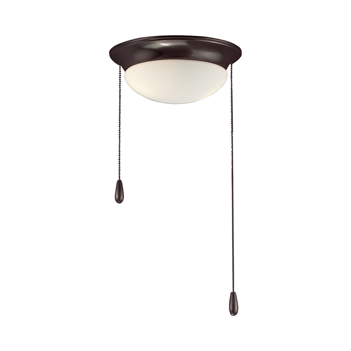 Round Ceiling Fan Light Kit in Oil Rubbed Bronze (2-Light).