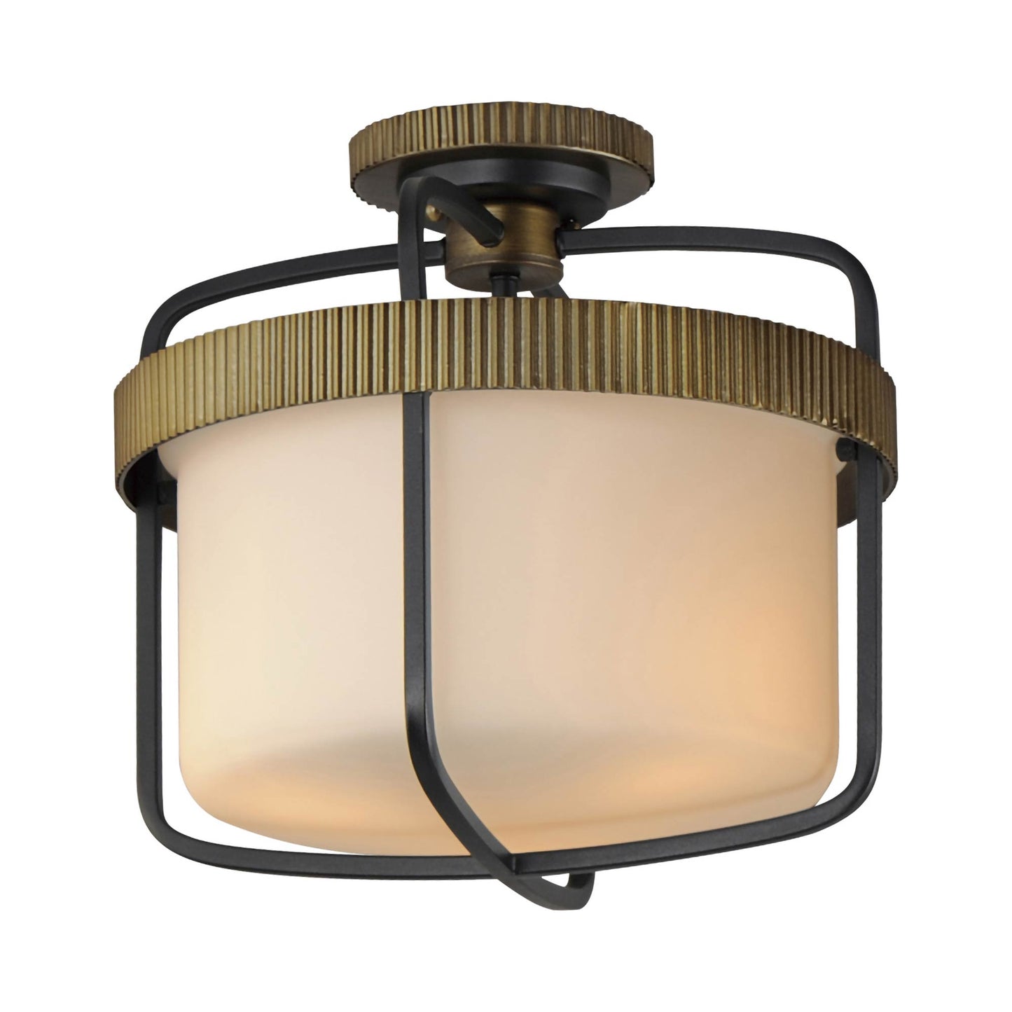 Ruffles Semi Flush Mount Ceiling Light.