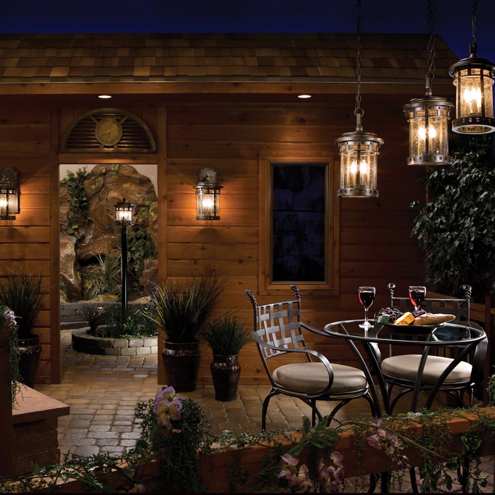 Santa Barbara Outdoor Pendant Light in Outside Area.