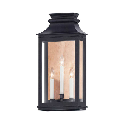 Savannah Outdoor Wall Light Antique Copper/Black Oxide (3-Light).