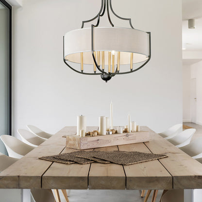 Savant Chandelier in dining room.