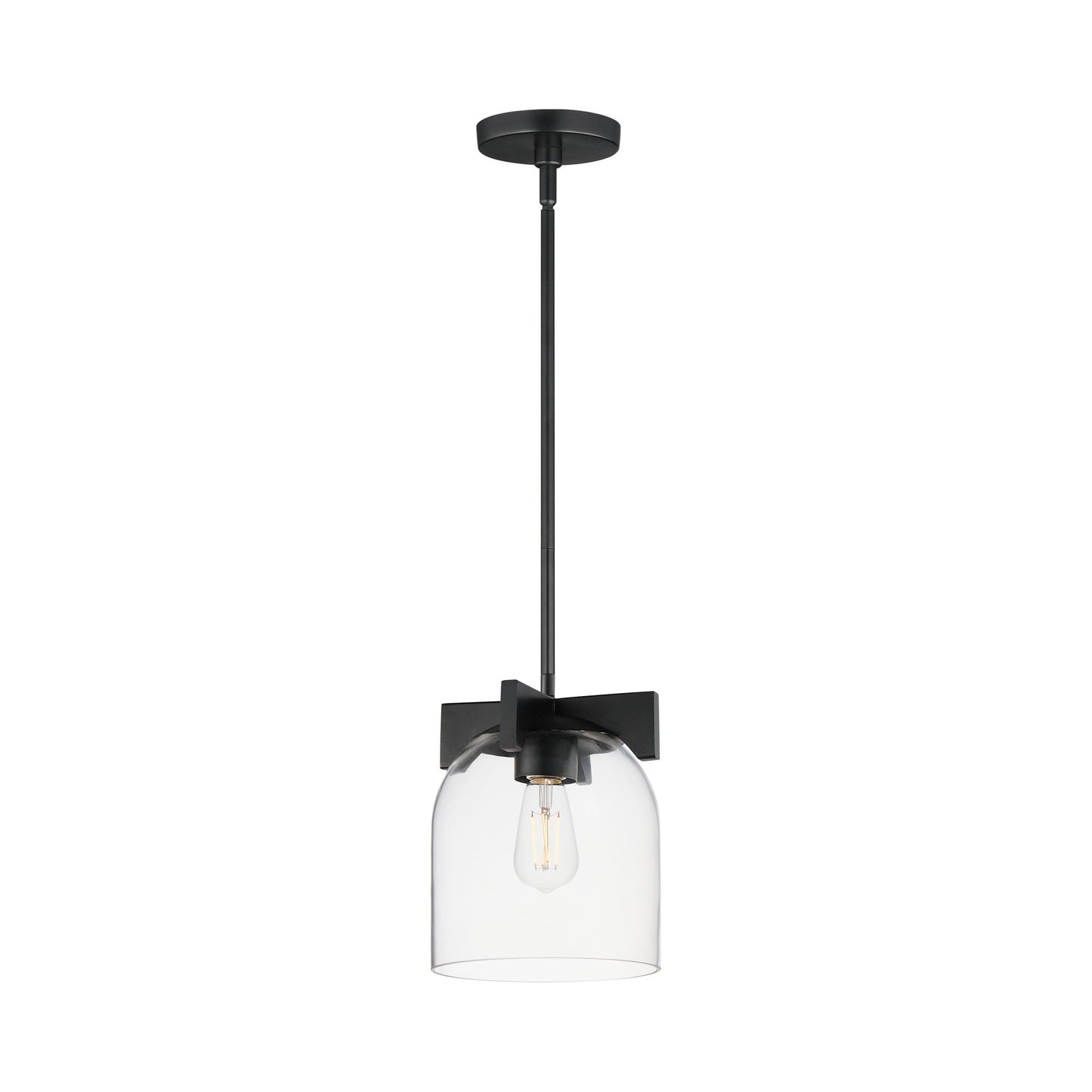 Scoop Semi-Flush Convertible Pendant Light.