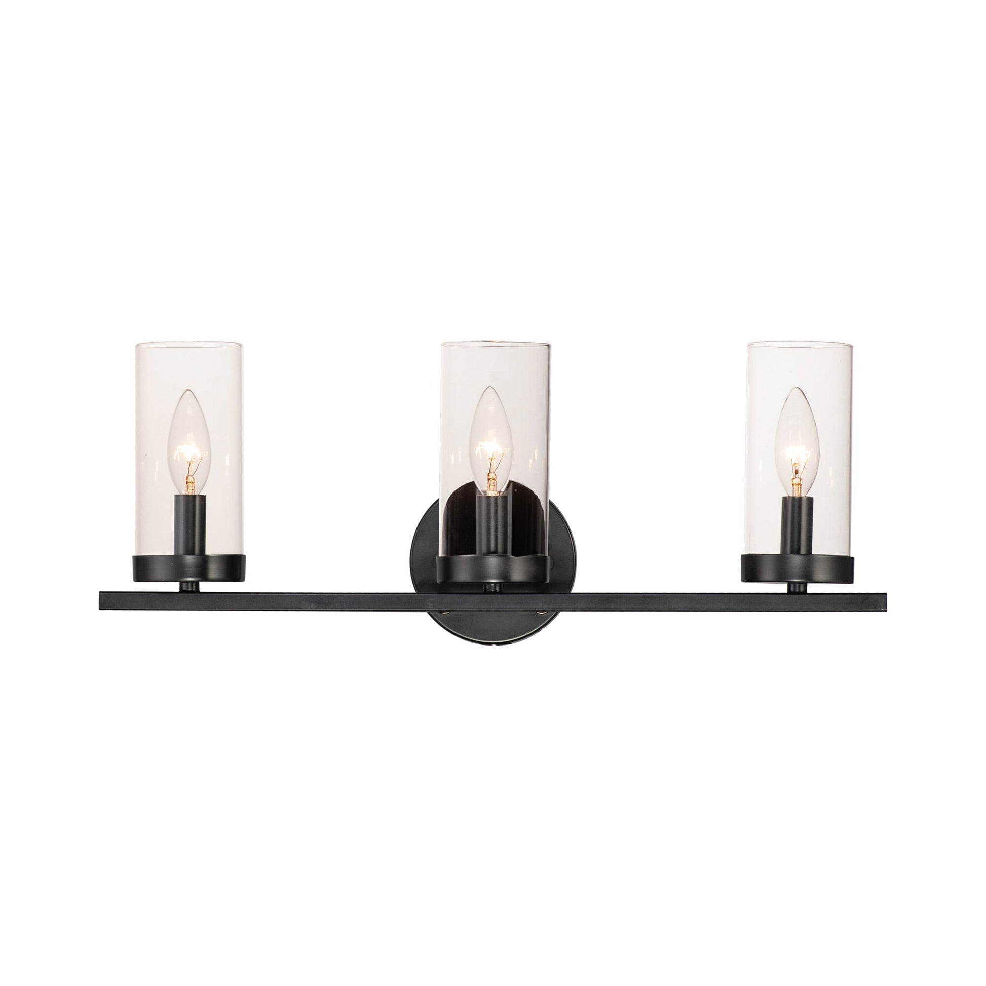 Sentinel Bath Vanity Light in Black (3-Light).