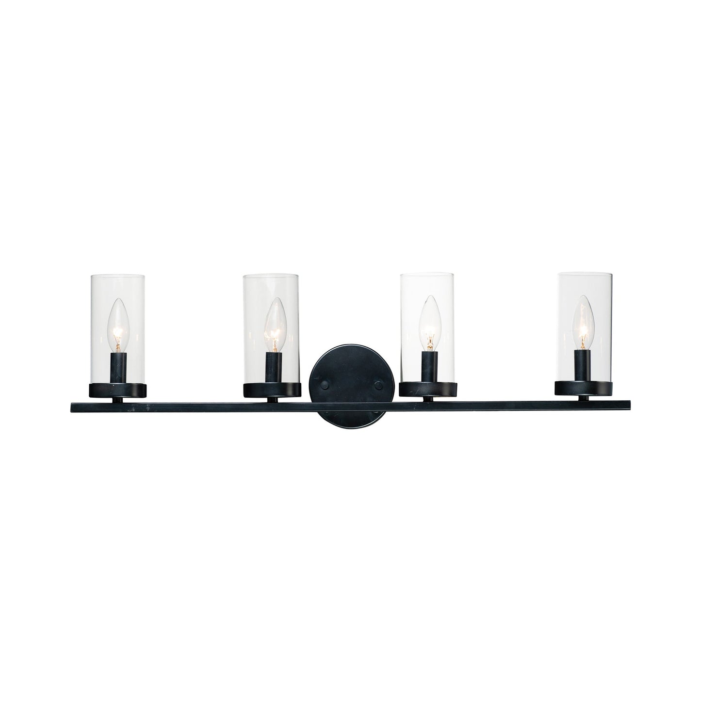 Sentinel Bath Vanity Light in Black (4-Light).