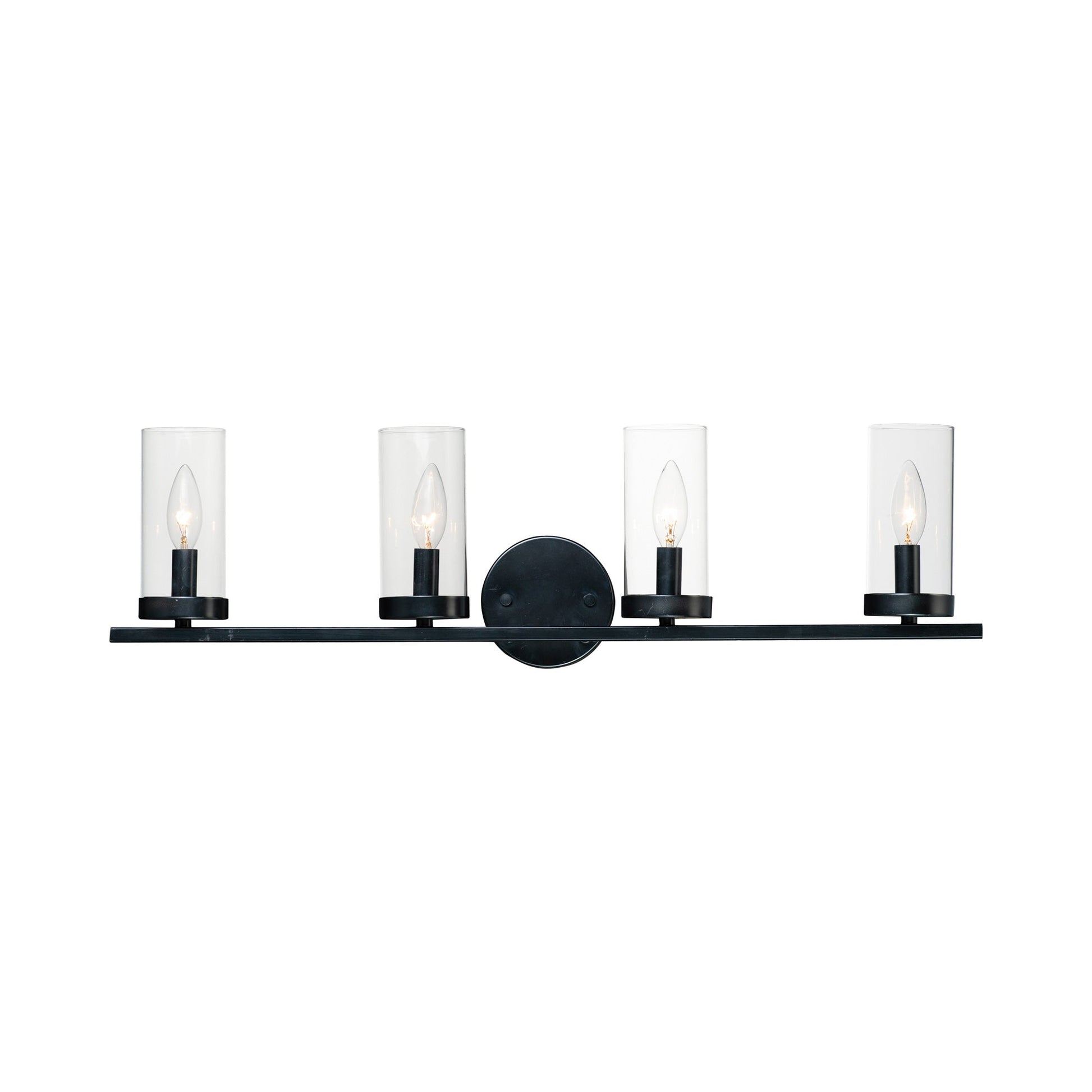 Sentinel Bath Vanity Light in Black (4-Light).