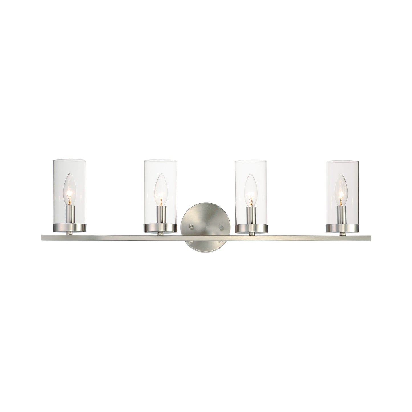 Sentinel Bath Vanity Light in Satin Nickel (4-Light).