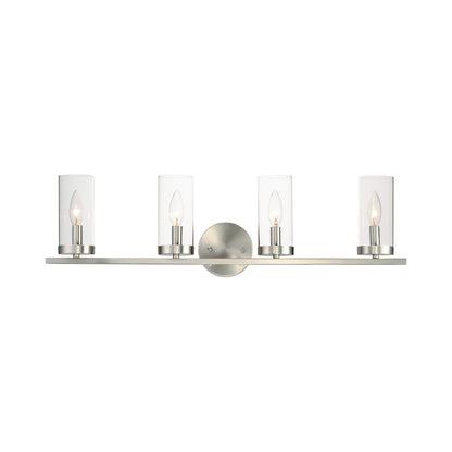 Sentinel Bath Vanity Light in Satin Nickel (4-Light).